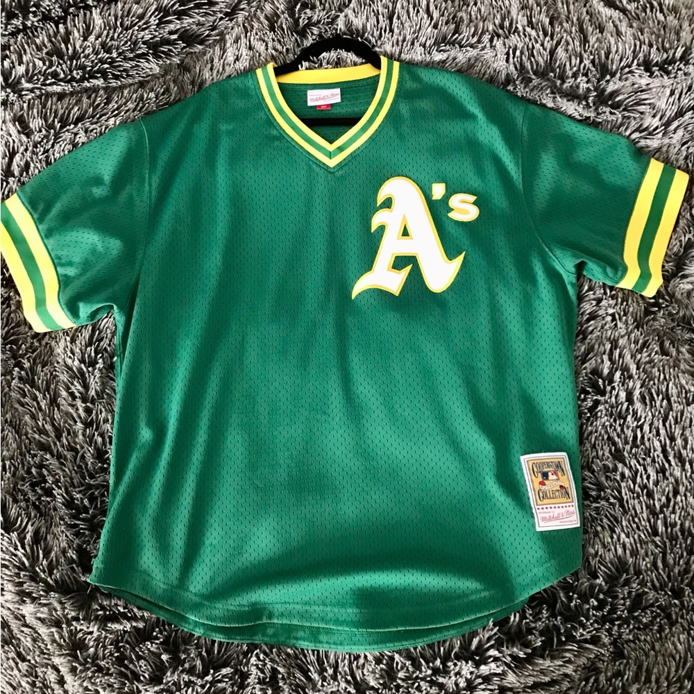 Authentic Mitchell & Ness Rickey Henderson jersey.